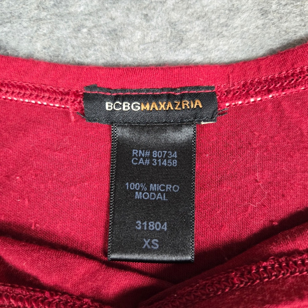BCBGMAXAZRIA Womens Red Micro Modal Handkerchief Hem Skirt XS